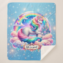 Life Is Sweet Sherpa Blanket – Cozy Cute Gift Sherpa Deken