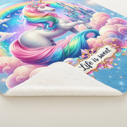 Life Is Sweet Sherpa Blanket – Cozy Cute Gift Sherpa Deken (3/4)