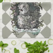 Life is Sweet (Silkie Hen & Sweet Peas) Controles Theedoek (Gevouwen)