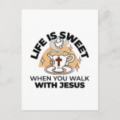 Life Is Sweet with Jesus beroemd gemaakt door Chri Briefkaart (Voorkant)