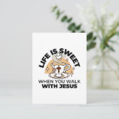 Life Is Sweet with Jesus beroemd gemaakt door Chri Briefkaart (Staand voorkant)