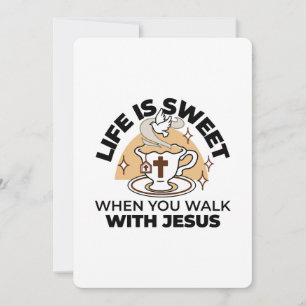 Life Is Sweet with Jesus beroemd gemaakt door Chri Feestdagenkaart