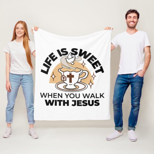 Life Is Sweet with Jesus beroemd gemaakt door Chri Fleece Deken (In situ)