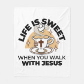 Life Is Sweet with Jesus beroemd gemaakt door Chri Fleece Deken (Voorkant)