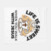 Life Is Sweet with Jesus beroemd gemaakt door Chri Fleece Deken (Voorkant (Horizontaal))