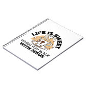 Life Is Sweet with Jesus beroemd gemaakt door Chri Notitieboek (Linkerzijde)