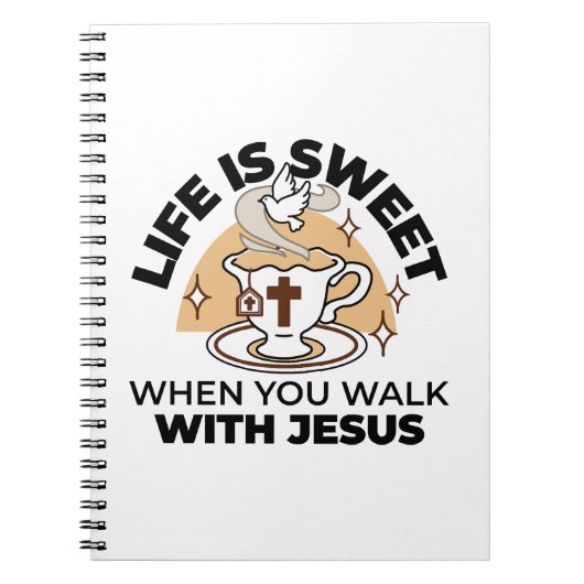 Life Is Sweet with Jesus beroemd gemaakt door Chri Notitieboek (Voorkant)
