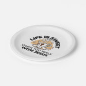 Life Is Sweet with Jesus beroemd gemaakt door Chri Papieren Bordje (Gekanteld)