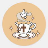 Life Is Sweet with Jesus beroemd gemaakt door Chri Ronde Sticker (Voorkant)