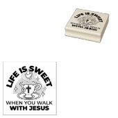 Life Is Sweet with Jesus beroemd gemaakt door Chri Rubberstempel (Gestempeld)