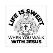 Life Is Sweet with Jesus beroemd gemaakt door Chri Rubberstempel (Afrduk)