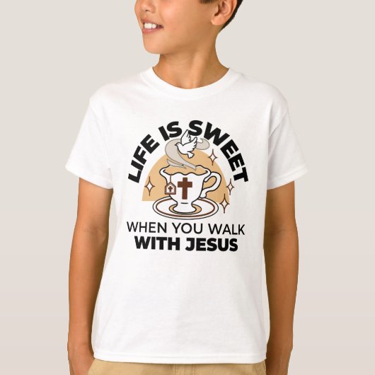Life Is Sweet with Jesus beroemd gemaakt door Chri T-shirt (Voorkant)