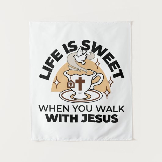 Life Is Sweet with Jesus beroemd gemaakt door Chri Wandkleed (Voorkant)