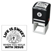Life Is Sweet with Jesus beroemd gemaakt door Chri Zelfinktende Stempel (In situ)