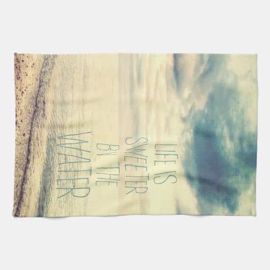 Life is Sweeter Beach Scene Theedoek (Horizontaal)