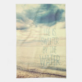 Life is Sweeter Beach Scene Theedoek (Verticaal)