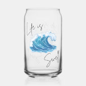 Life is Swell | Ocean Wave Minimalist Aesthetic Ca Blikvorm Glas (Voorkant)
