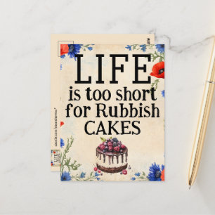 LIFE Is Te Kort Ansichtkaart Briefkaart