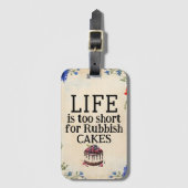 LIFE Is Te Kort Bagage Label (Voorkant (verticaal))