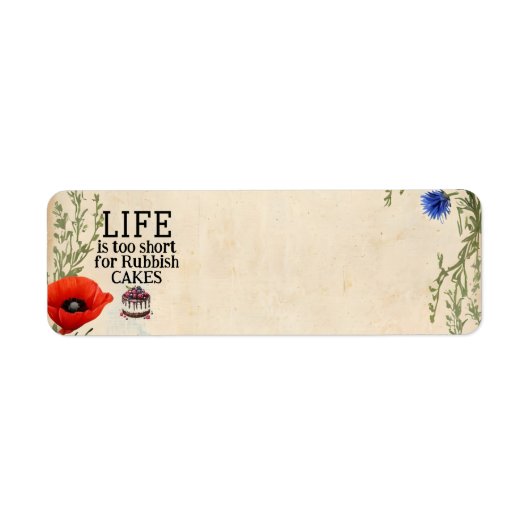 LIFE Is Te Kort Retouradreslabel Etiket (Voorkant)
