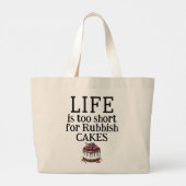 LIFE Is Te Kort Schoudertassen Grote Tote Bag (Achterkant)
