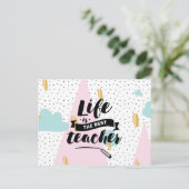 Life is the Best Teacher Briefkaart (Staand voorkant)