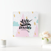 Life is the Best Teacher Vierkante Klok (Huis)