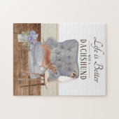 Life is With A Dachshund Jigsaw Puzzle Legpuzzel (Horizontaal)