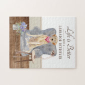 Life is With A Labrador Retriever. Legpuzzel (Horizontaal)