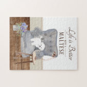 Life is With A Maltese Jigsaw Puzzle Legpuzzel (Horizontaal)