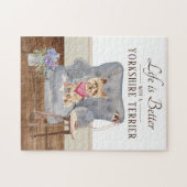 Life Is With A YORKSHIRE TERRIER Jigsaw Puzzle Legpuzzel (Horizontaal)