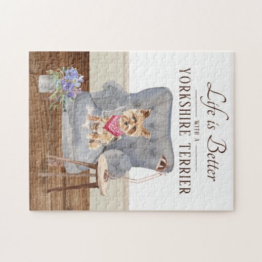 Life Is With A YORKSHIRE TERRIER Jigsaw Puzzle Legpuzzel (Horizontaal)