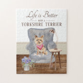 Life Is With A YORKSHIRE TERRIER Jigsaw Puzzle Legpuzzel (Verticaal)