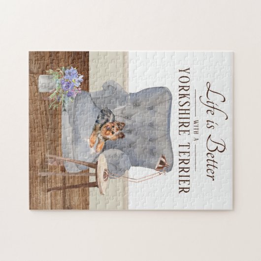 Life Is With A YORKSHIRE TERRIER Jigsaw Puzzle Legpuzzel (Horizontaal)