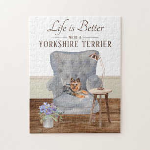 Life Is With A YORKSHIRE TERRIER Jigsaw Puzzle Legpuzzel
