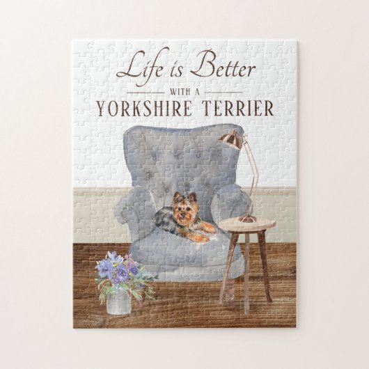 Life Is With A YORKSHIRE TERRIER Jigsaw Puzzle Legpuzzel (Verticaal)
