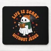 Life Is Y Without Jesus - Christian Halloween  Muismat (Voorkant)