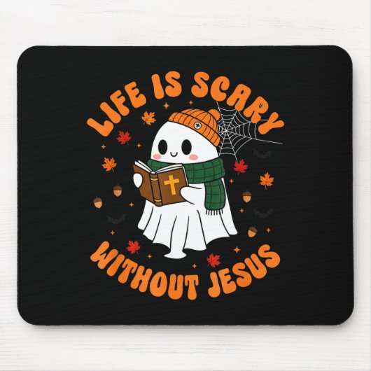 Life Is Y Without Jesus - Christian Halloween  Muismat (Voorkant)