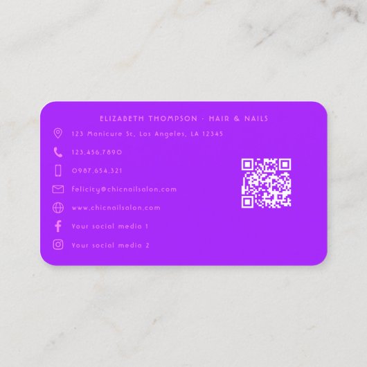 Life Isn't Perfect But Your Nails Can Be Visitekaartje (Achterkant)