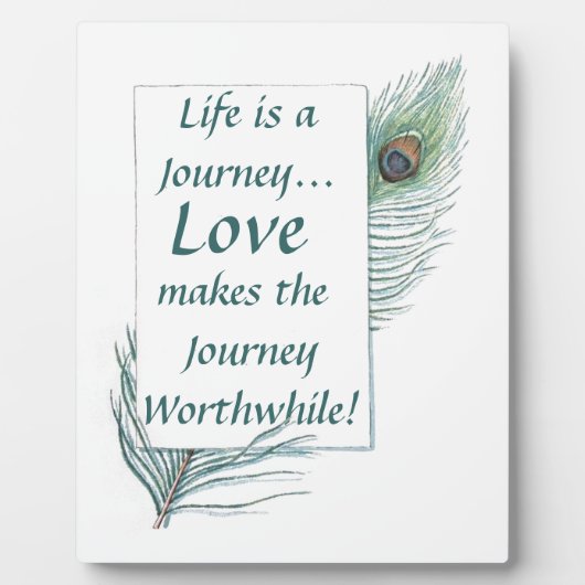 Life Journey Love Worthwhile  Plaque Fotoplaat (Voorkant)