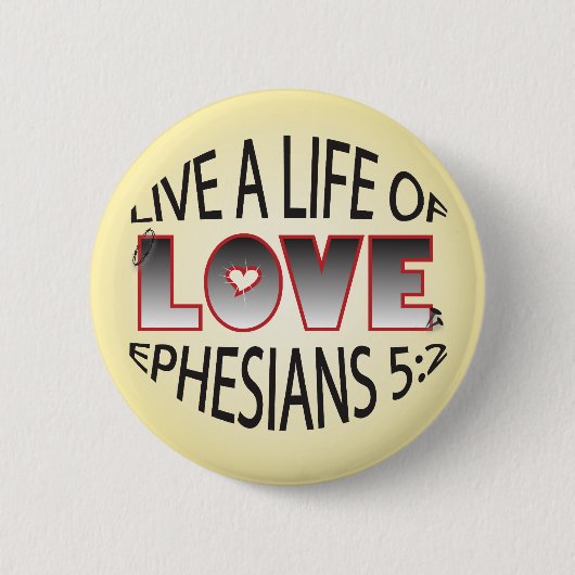 Life-knop Liefde Ronde Button 5,7 Cm (Voorkant)