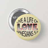 Life-knop Liefde Ronde Button 5,7 Cm (Voorkant /achterkant)
