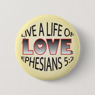 Life-knop Liefde Ronde Button 5,7 Cm