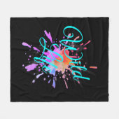 "LIFE" Koel Motivatie vlootsbank Fleece Deken (Voorkant (Horizontaal))