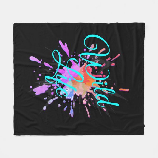 "LIFE" Koel Motivatie vlootsbank Fleece Deken (Voorkant (Horizontaal))