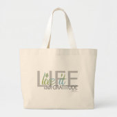 LIFE leef het met dankbaarheid Grote Tote Bag (Voorkant)