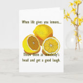 Life Lemons Dark Humor Funny Yellow Fruit Kaart (Gele Bloem)