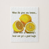 Life Lemons Dark Humor Funny Yellow Fruit Legpuzzel (Verticaal)