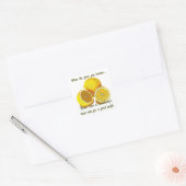 Life Lemons Dark Humor Funny Yellow Fruit Vierkante Sticker (Envelop)