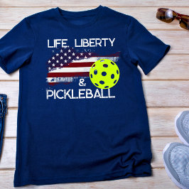 Life Liberty en Pickleball Grappig T-shirt